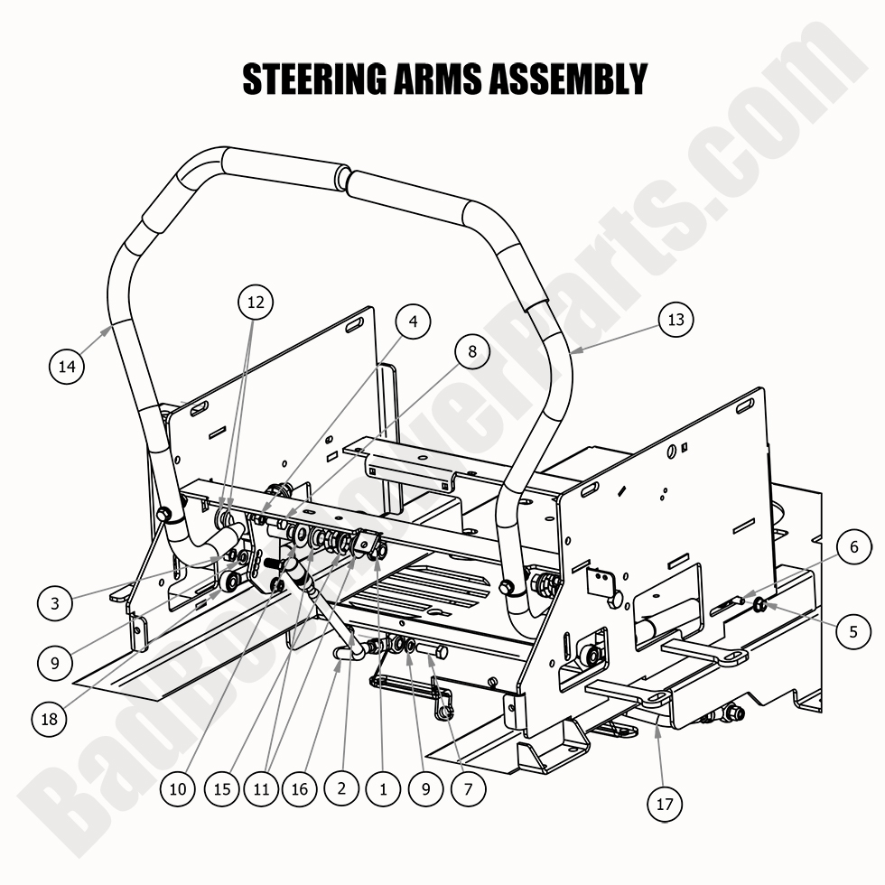 2433 - Bad Boy Mower Parts Lookup > 2020 > ZT Avenger > Steering Arm Assembly